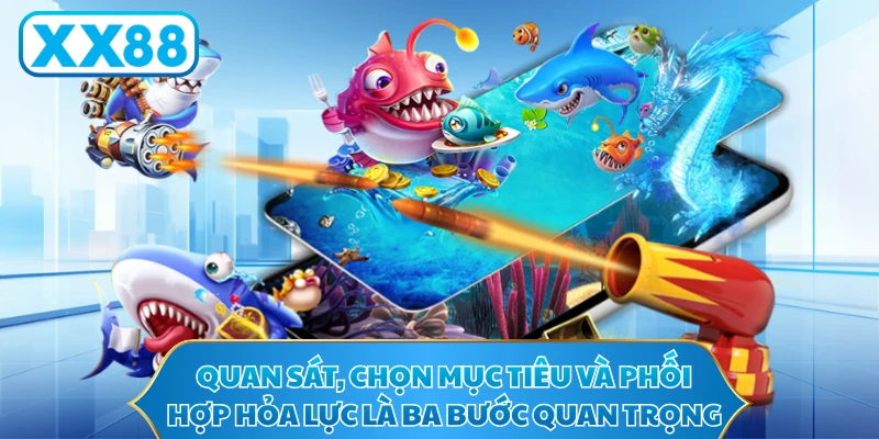 Quan sát, chọn mục tiêu và phối hợp hỏa lực là ba bước quan trọng